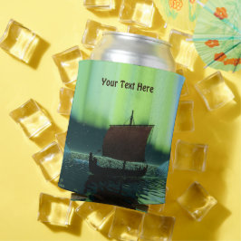 バイキング船の北極光 缶クーラー