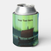 バイキング船の北極光 缶クーラー (缶正面)