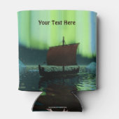 バイキング船の北極光 缶クーラー (裏面)