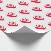 バイキング船の色をカスタマイズ可能 ラッピングペーパー (角)