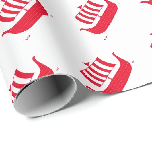 バイキング船の色をカスタマイズ可能 ラッピングペーパー (ロールコーナー)