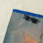 バイキング船は霧の中で海・海を航行し、長い船 ビーチタオル (インサイチュ)