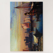 バイキング船オンリバーテムズエバーハルドスコスター ジグソーパズル (縦)