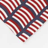 バイキング船セイルパターン赤白青 フリースブランケット (角)