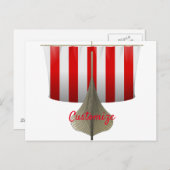 バイキング船セーリングサンダー_コーブ ポストカード (正面/裏面)