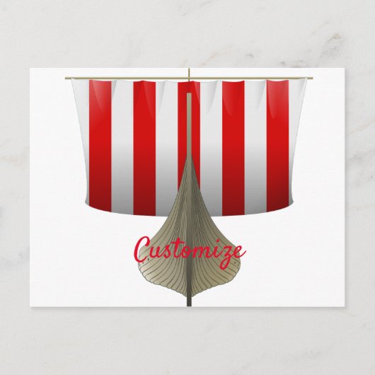 バイキング船セーリングサンダー_コーブ ポストカード (正面)