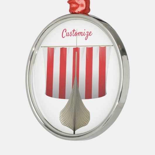 バイキング船セーリングサンダー_コーブ メタルオーナメント (左)