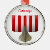 バイキング船セーリングサンダー_コーブ メタルオーナメント (正面)