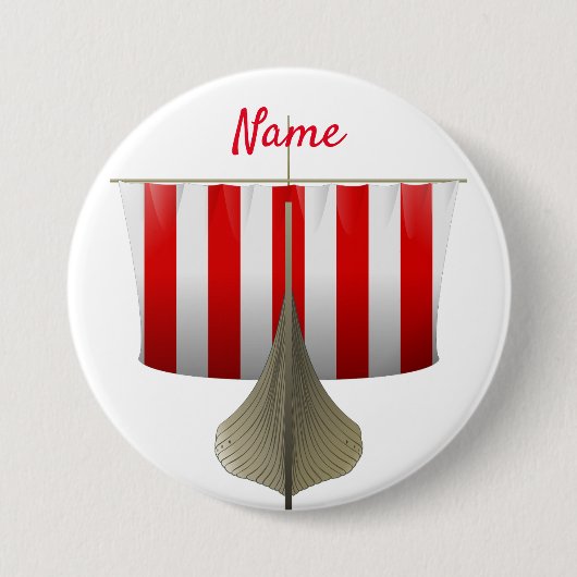 バイキング船セーリングサンダー_コーブ 缶バッジ (正面)