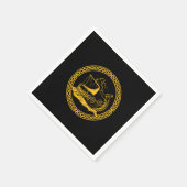 バイキング船戦士ヴァルハラ北欧神話ギフト スタンダードカクテルナプキン (角)