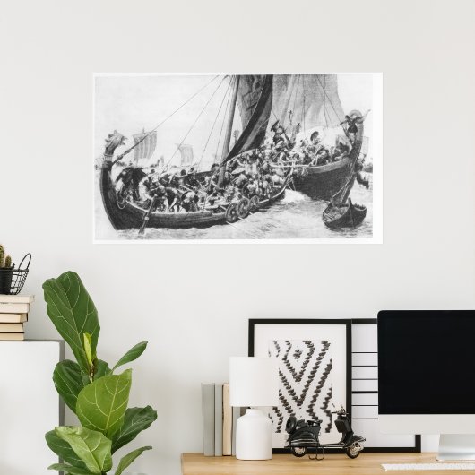 バイキング船 ポスター (ホームオフィス)