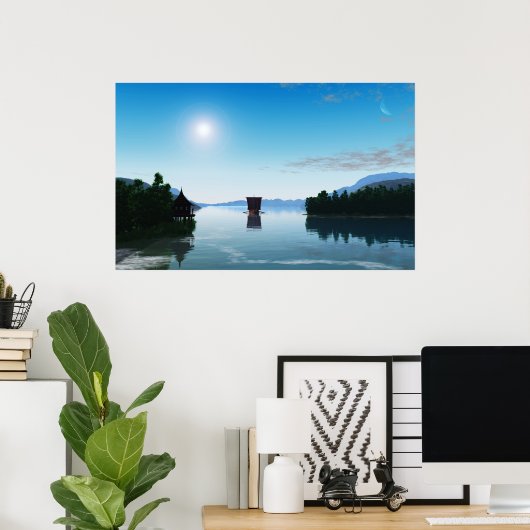 バイキング船 ポスター (ホームオフィス)