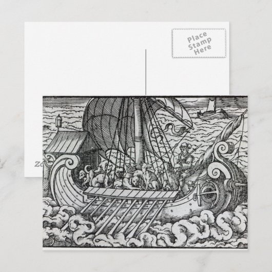 バイキング船 ポストカード (正面/裏面)