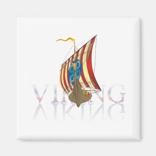 バイキング船 マグネット (正面)