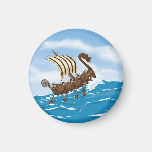 バイキング船 マグネット (正面)