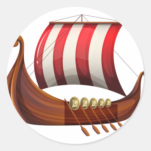 バイキング船 ラウンドシール (正面)