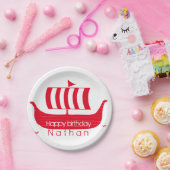 バイキング船/ロングボート(カスタム色) ペーパープレート (パーティー)