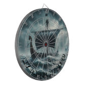 バイキング船 – 私のパパは私のヒーローであり、カスタマイズ可能 ダーツボード (正面左)