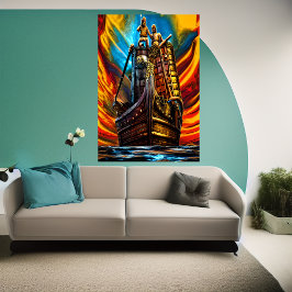 バイキング船 | AIアートポスター ポスター