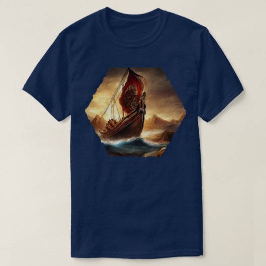 バイキング船 Tシャツ (デザイン正面)