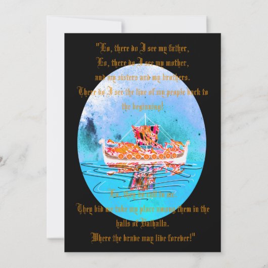 バイキング葬儀記念#2   招待状 (裏面)