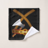 バイキング衣装ハロウィーンベルトAX簡単コスプレアウト バスタオルセット (ウォッシュタオル)