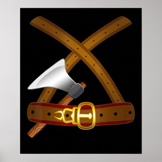 バイキング衣装ハロウィーンベルトAx簡単コスプレ ポスター (正面)
