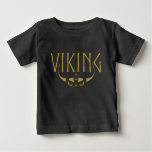 バイキング角ヘルメットキッズTシャツ ベビーTシャツ