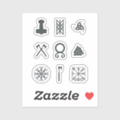 バイキング記号のセット シール (シート)