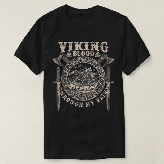 バイキング走の血液 Tシャツ (デザイン正面)
