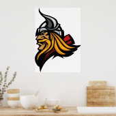 バイキング頭 ポスター (キッチン)