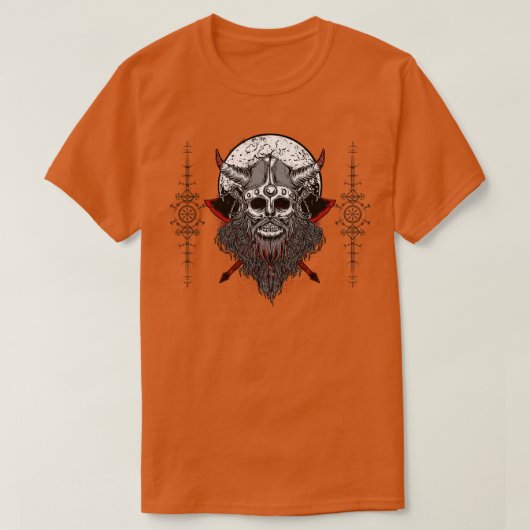 バイキング骨格 Tシャツ (デザイン正面)