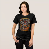 バイキング鬼バイク女子ハロウィン,サムライバイク トライブレンドTシャツ (正面全面)