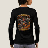 バイキング鬼バイク女子ハロウィン,サムライバイク トライブレンドＴシャツ (背面)
