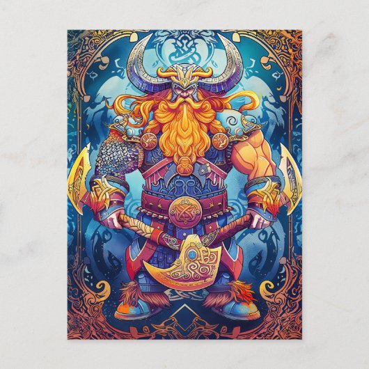 バイキング鮮やか戦士アックス・ノーセ神話 ポストカード (正面)