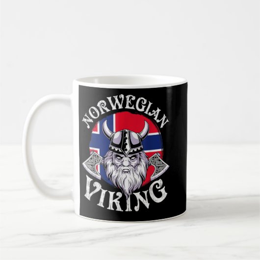 バイキング おもしろ ノルウェー 国旗 ヴァイキング コーヒーマグカップ (左)