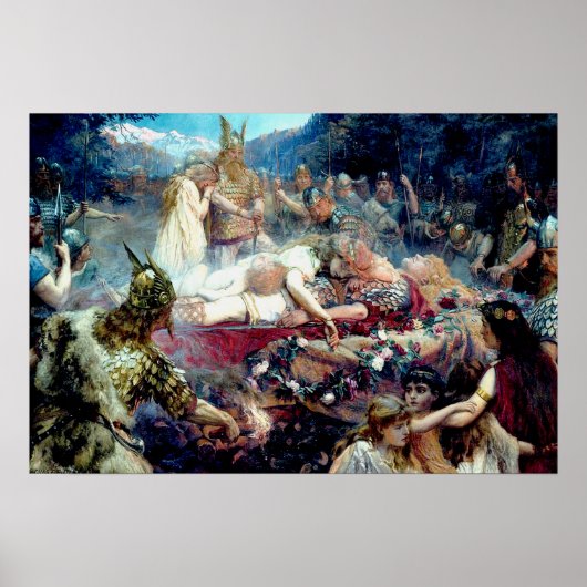 バイキング・ウォリアー・シグルトとブリンヒルドの葬儀 ポスター (正面)