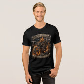 バイキング スケルトン バイカー Tシャツ (正面全面)