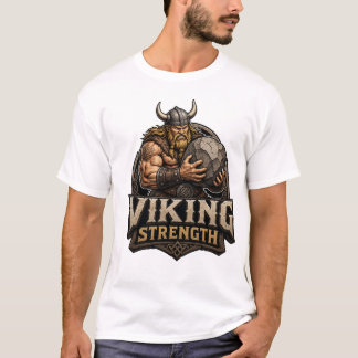バイキング・ストレングス・ウォリアー・ボディビル・ジムTシャツ Tシャツ