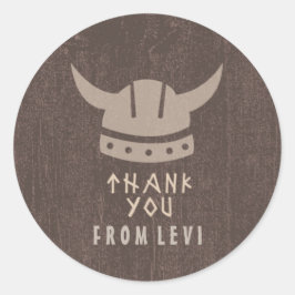 バイキング&ドラゴンサンキューステッカー ラウンドシール