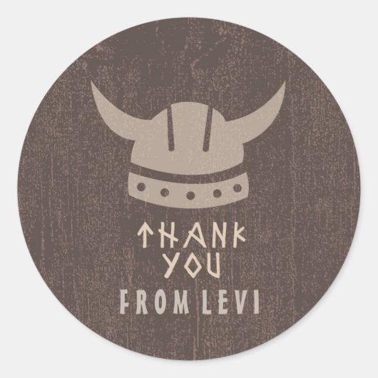 バイキング&ドラゴンサンキューステッカー ラウンドシール (正面)