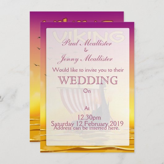 バイキング 招待状 (正面/裏面)