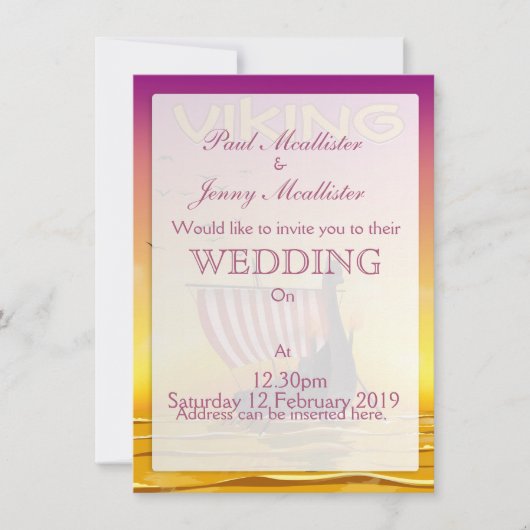 バイキング 招待状 (正面)