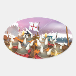 バイキング 楕円形シール