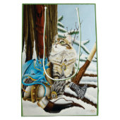 バイキング 猫 青龍 ファンタジー ミディアムペーパーバッグ (裏面)