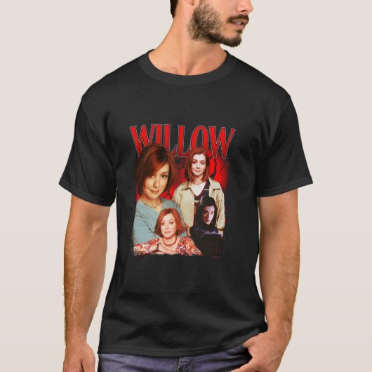 バイキングThe Vampire Slayer Iconic Willow Collage 90s Tシャツ (正面)