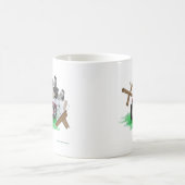 バイクおもしろいでの人間の写真 コーヒーマグカップ (中央)