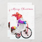 バイクおもしろいとギフトとの格言- Merry Christmas (正面/裏面)