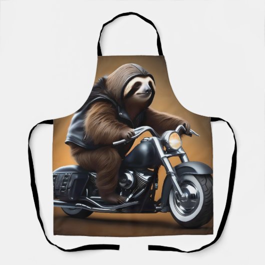 バイクおもしろいに乗ってバイクを走らせる エプロン (正面)