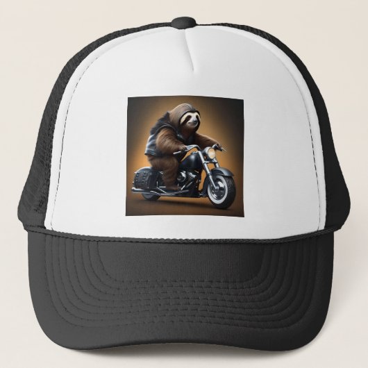 バイクおもしろいに乗ってバイクを走らせる キャップ (正面)